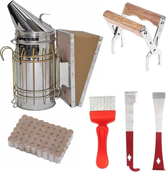 Large Capacity Beekeeping Smoker with Guard